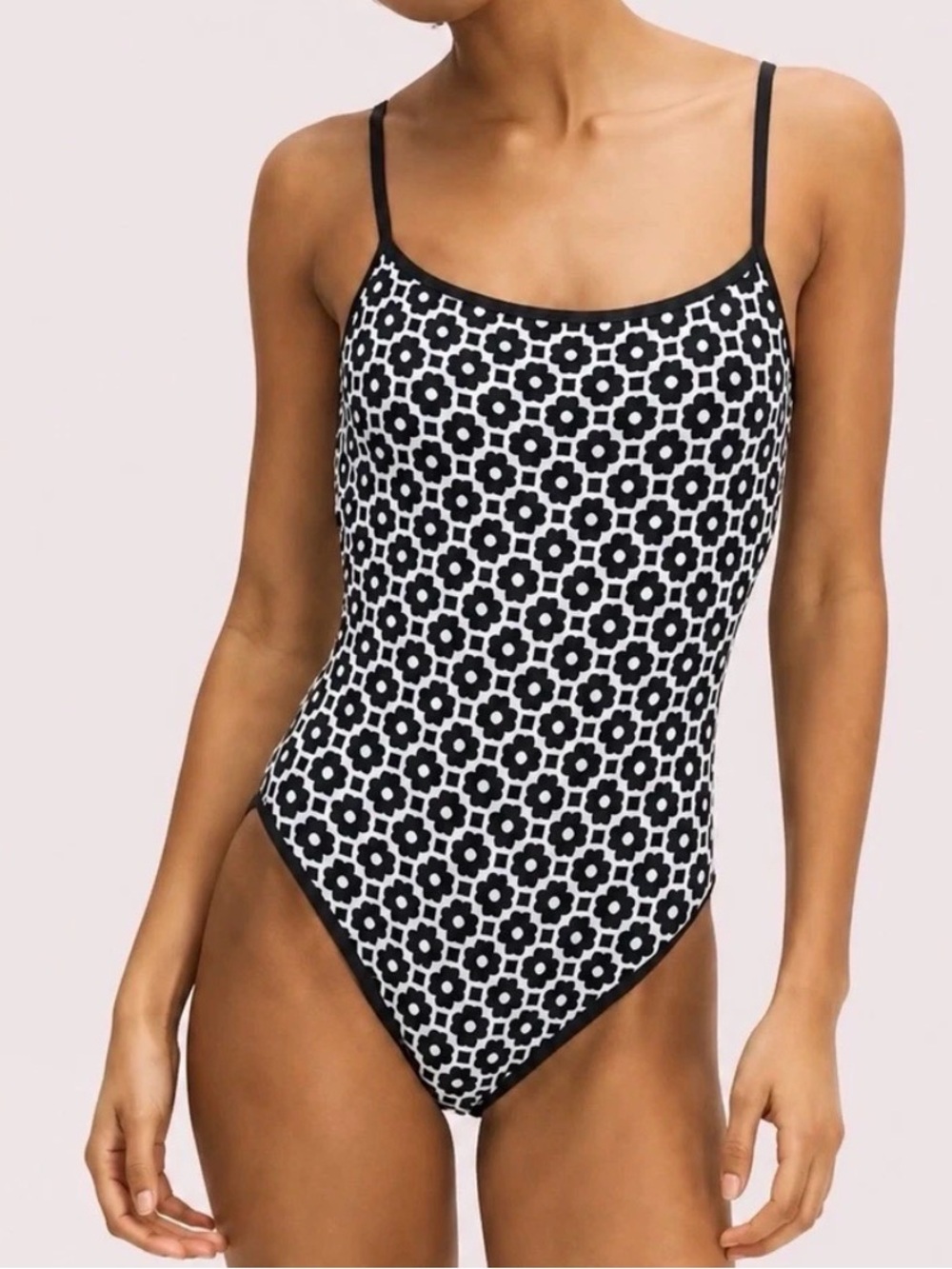 Kate Spade NY Floral Tile One-Piece Swimsuit Sz M